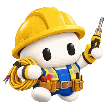 Electrician with wire and screwdriver