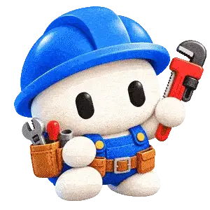 Plumber with pipe wrench